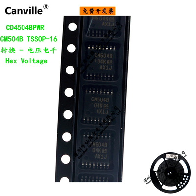 Canville CD4504BPWR TSSOP-16 转换电压电平 Hex Voltage CD504B
