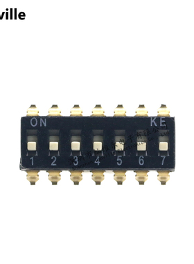Canville DSIC07LSGET 间距2.54mm-7P 二位开关 拨码 贴片 高推KE