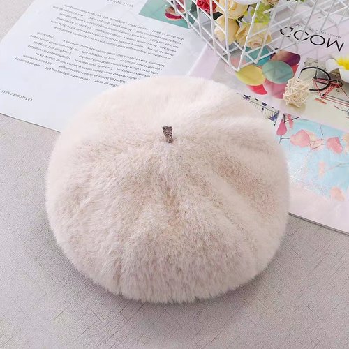 女童水貂绒贝雷帽洋气时尚