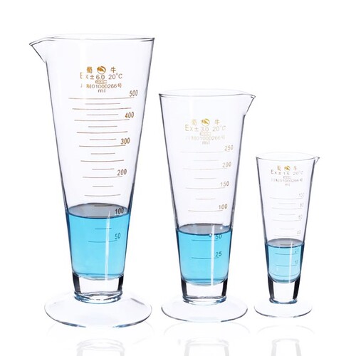 蜀牛三角量杯加厚玻璃25ml250ml
