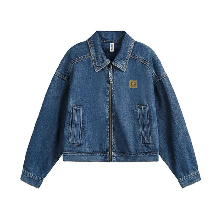 美式复古水洗做旧牛仔外套男女