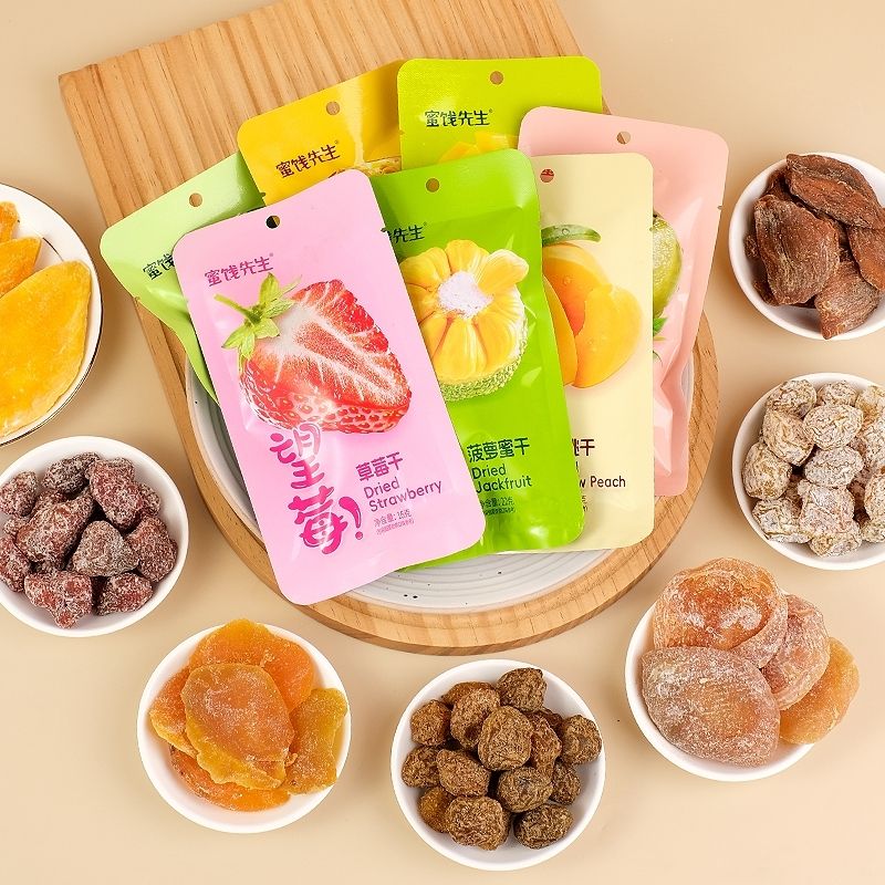 蜜饯先生全家福尝鲜多口味芒果干草莓百香果酸梅梅干休闲解馋零食