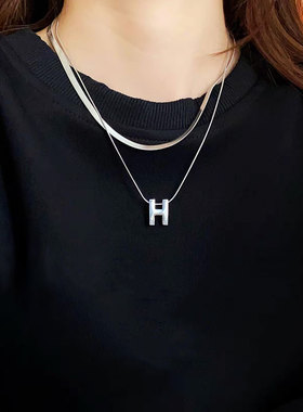 钛钢女很酷的朋克风项链