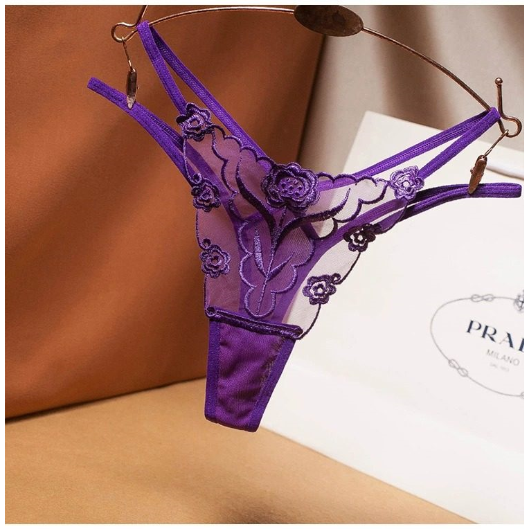 花边性感内裤女刺绣透明纯欲装大码三角裤迷人情调低腰无痕丁字裤,女士内衣/男士内衣/家居服,女丁字裤,淘宝优惠券,粉丝福利购,淘宝优惠卷