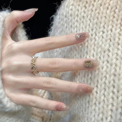 纯手工穿戴甲2024新年美甲秋冬款