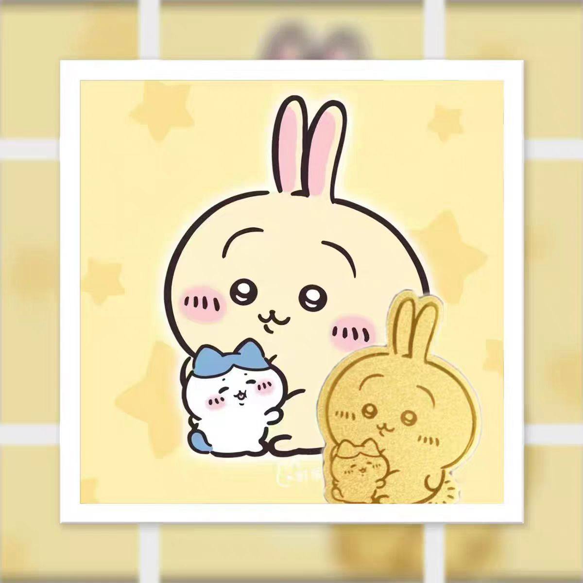 足金999chiikawa手机贴黄金谷子乌萨奇小八三小只金片送女友礼,3C数码配件,手机贴纸,淘宝优惠券,粉丝福利购,淘宝优惠卷