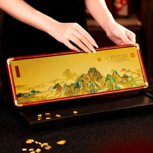 水贝黄金足金999马年鸿运礼盒摆件相框挂件伴手礼新年送礼送领导