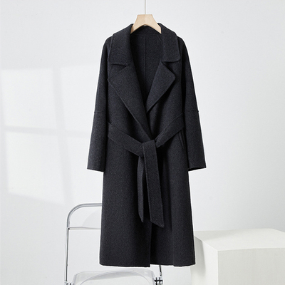 中长款过膝双面羊绒呢大衣