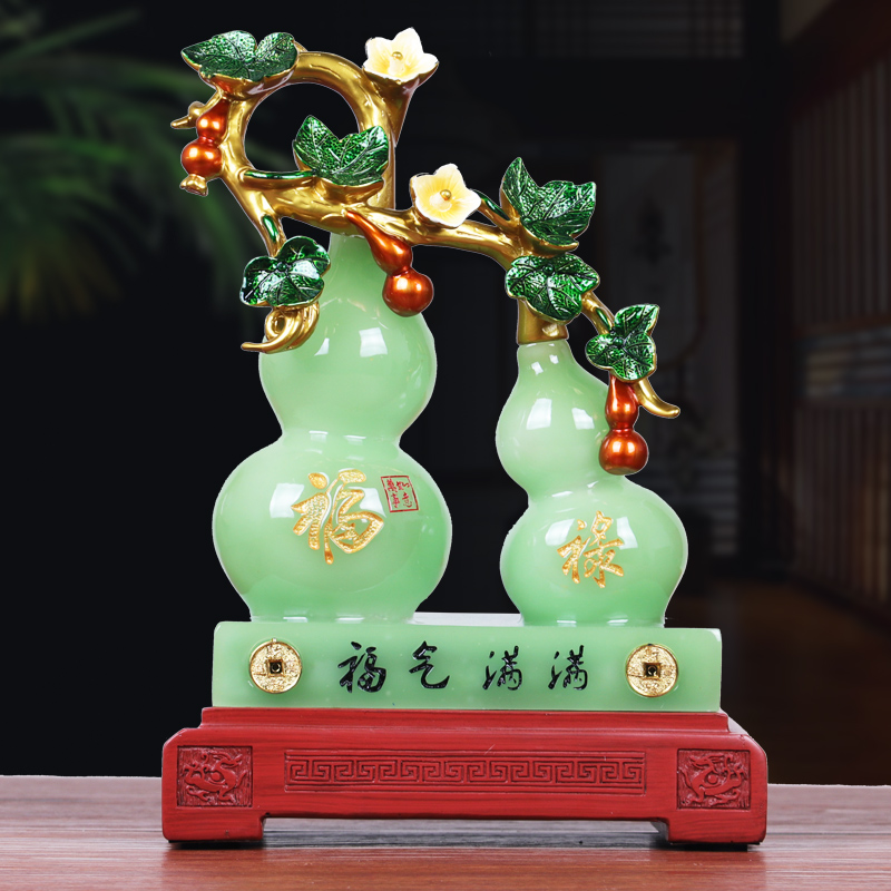 新中式招财葫芦摆件福气满满客厅酒柜装饰品玄关新房乔迁新居礼品