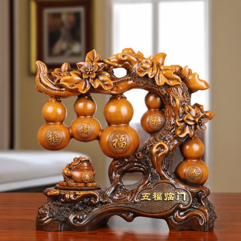 五福如意葫芦摆件家居客厅入户玄关酒柜公司商务送礼乔迁新居礼品,家居饰品,装饰摆件,淘宝优惠券,粉丝福利购,淘宝优惠卷