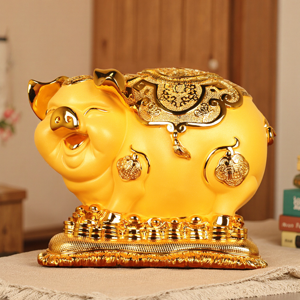 金猪摆件存钱罐储蓄罐大号十二生肖创意可爱个性家居饰品工艺礼品