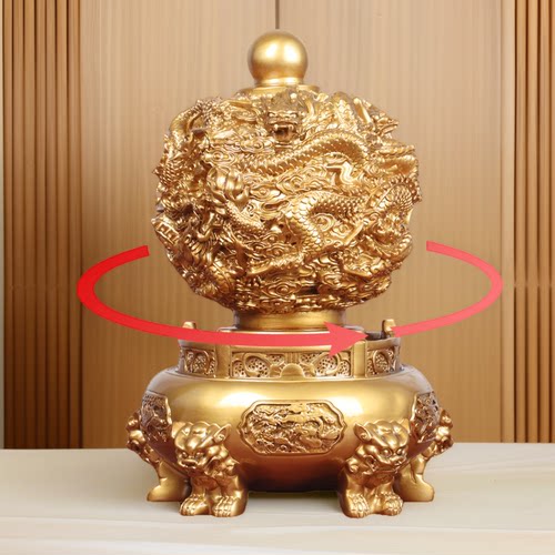 可旋转中式九转乾坤鼎摆件