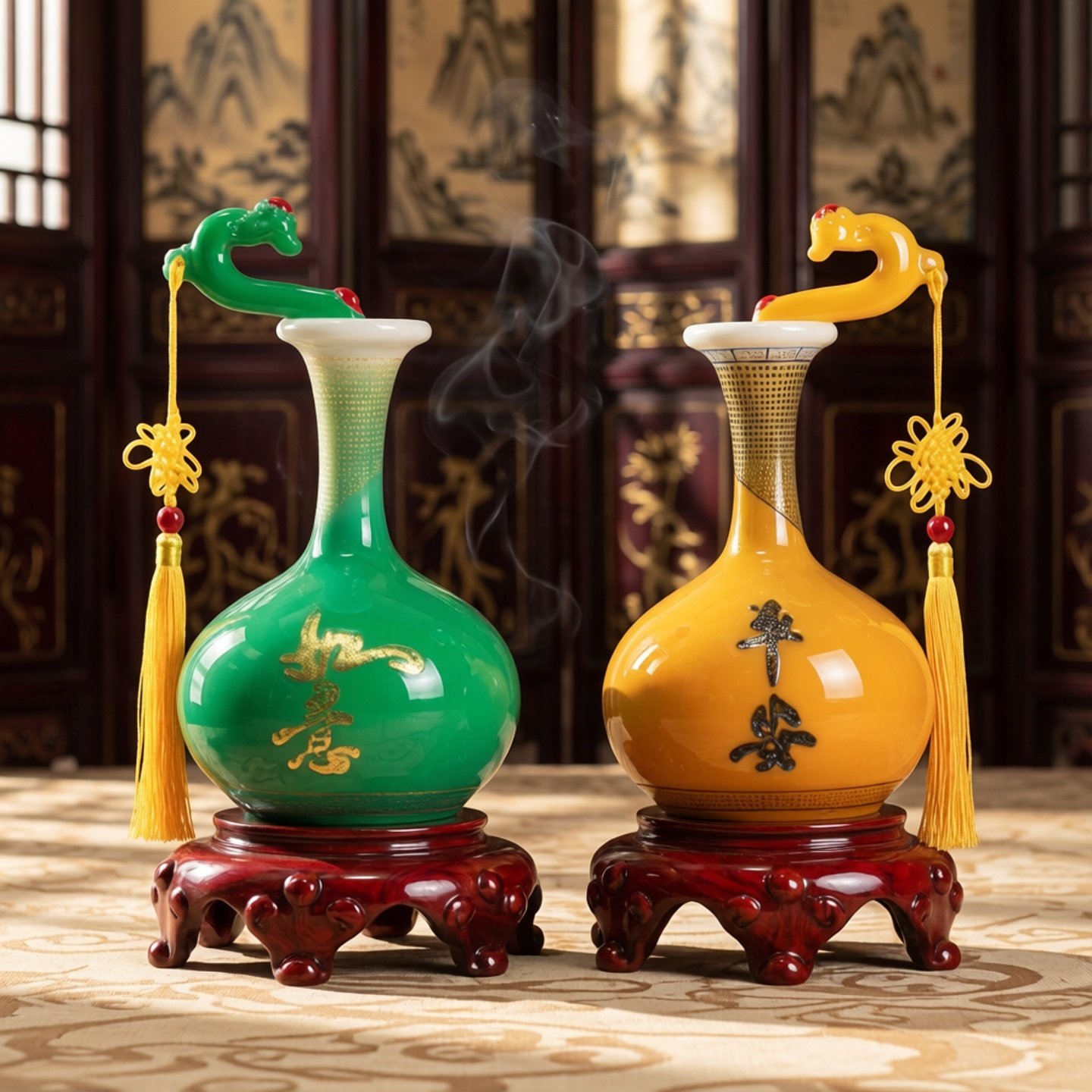 平安如意花瓶摆件家居饰品电视柜酒柜工艺客厅装饰品乔迁新居礼品