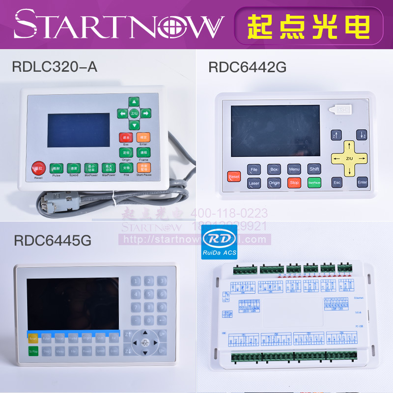 睿达控制卡RDC6445G主板 RDV6442面板 光纤CO2激光切割雕刻机系统 五金/工具 激光切割机 原图主图