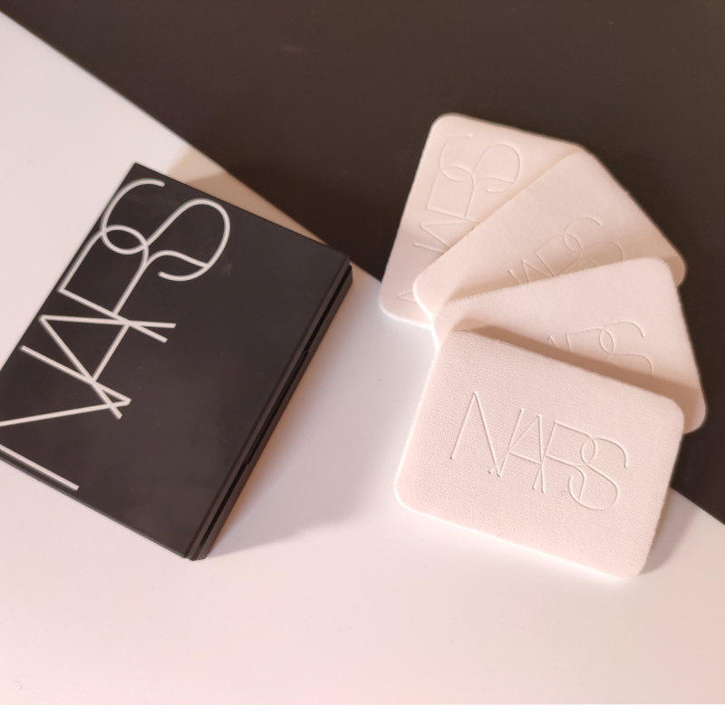 nars裸光蜜粉pu皮革粉饼粉扑超薄散粉扑长方形替换植绒毛娜斯面扑