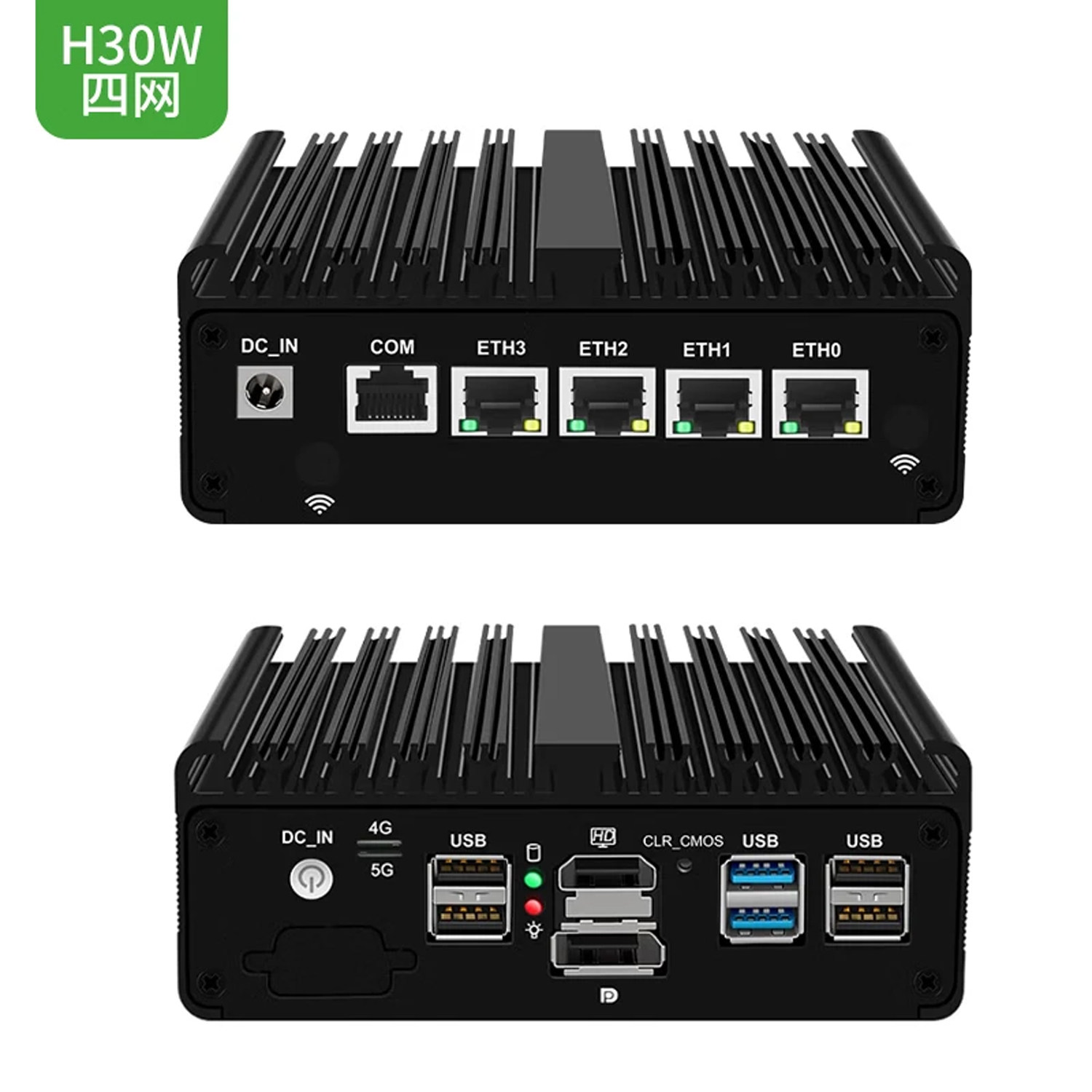 thumbnail for Beike N150 Industrial Computer Fanless Dual-Network Quad-Network N100 Soft Router 12Th Generation Mini Computer Linux Small Nuc Embedded Rail-Mounted Control Multi-Network Card Serial Port Virtual Machine Embedded