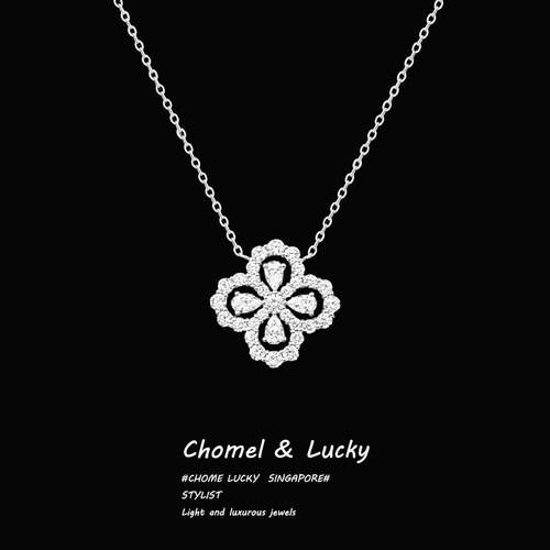 好运自来~幸运四叶草项链