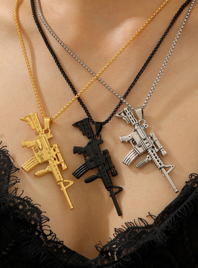 欧美新款军迷配饰军事时尚冲锋枪