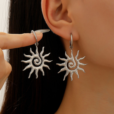 欧美跨境18k金不锈钢螺旋圈圈太