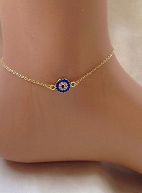 欧美复古时尚新款镶钻几何恶魔之