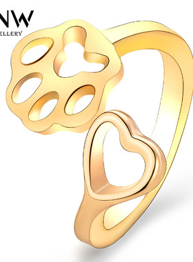 速卖通亚马逊热卖新款简约狗爪戒