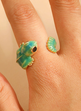 哥特式蜥蜴戒指跨境热销欧美ins