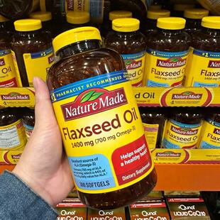 美国代购 Nature Made Flaxseed Oil亚麻籽油软胶囊 300粒