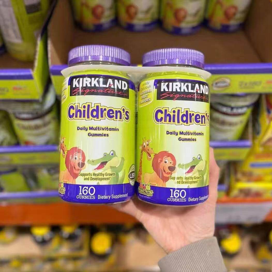美国Kirkland柯克兰儿童复合维生素咀嚼软糖果味160粒*2瓶现货