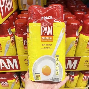 美国PAM帕玛喷雾喷油不粘锅喷锅油健身控脂零卡食用油340G*1瓶