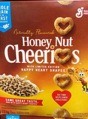 美国代购通用磨坊cheerios蜂蜜燕麦圈甜麦圈即食冲饮谷物 现货