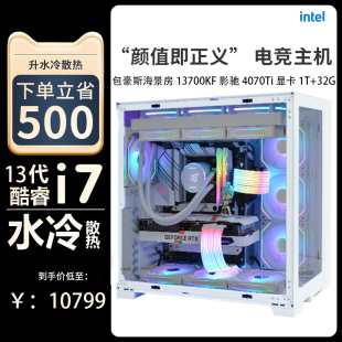 组装 4080游戏台式 RTX4070Ti 海景房i7 电脑设计渲染DIY主机影视后期13700KF 13700KF 4070Ti