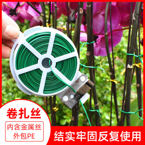 塑料铁丝金属扎带绑线园艺月季