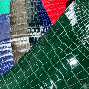 HCP原版鳄鱼纹真皮料法国进口H家同款竹节纹尾巴手工diy卡包手账