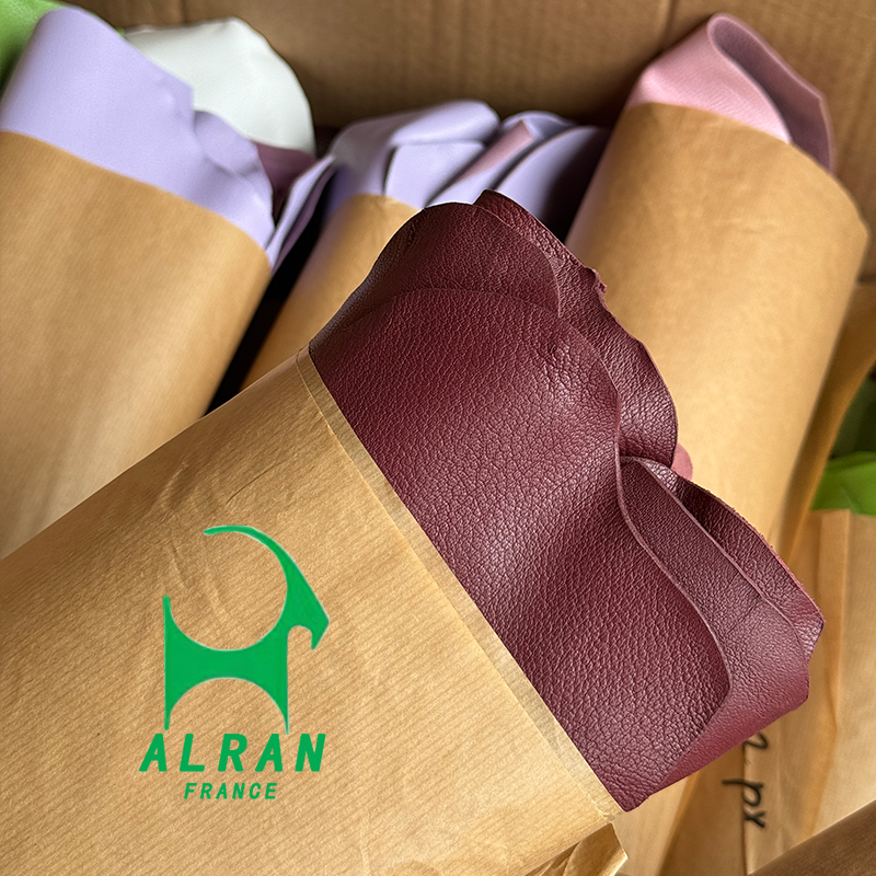 波尔多红 法国进口ALRAN SULLY山羊皮法羊手工皮料 植鞣皮