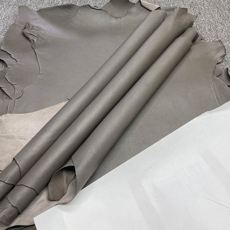 H家原版法羊缩纹山羊皮包包内里皮料真皮手工diy挂件皮子锡器灰