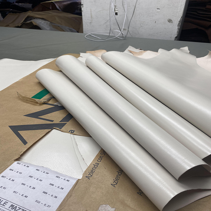 意大利ANTIBA白色植鞣G家原版山羊皮0.9MM手工皮料DIY真皮面料