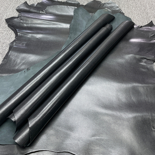 H家原版chamkila山羊皮法羊黑色包包外皮缩纹头层手工diy真皮料