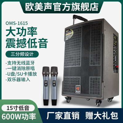 移动便携式演出无线话筒15寸音响