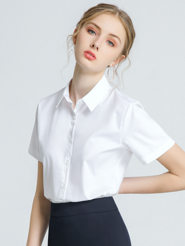白色短袖女士衬衫2026新款春夏职业装正装工作服高级面试工装衬衣