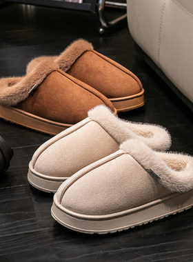 棉拖鞋女款2025新款秋冬室内居家用厚底毛绒月子拖鞋冬毛毛保暖鞋