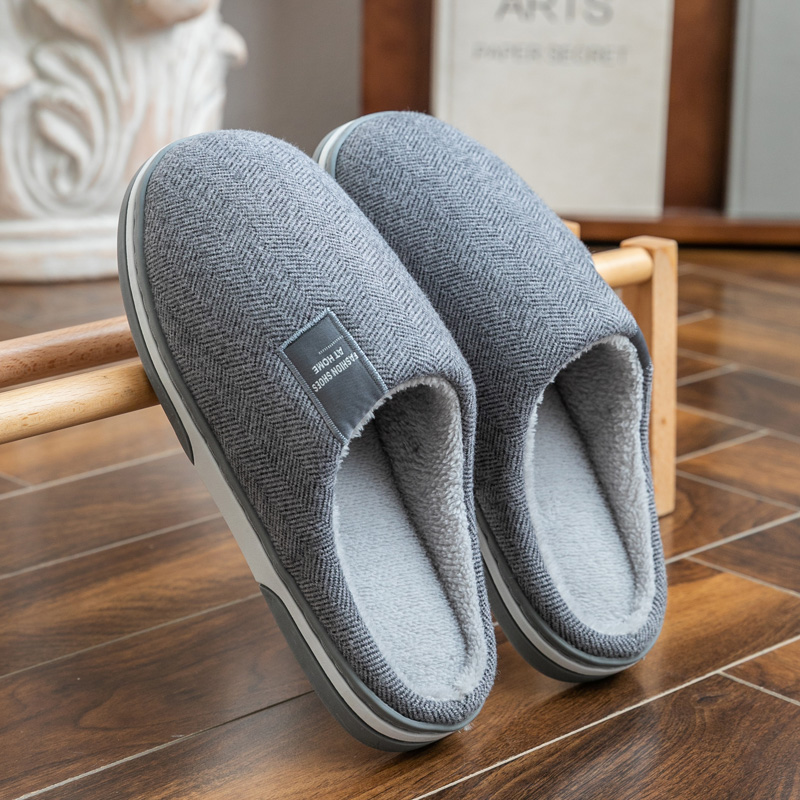 男士棉拖鞋秋冬季居家舒适保暖