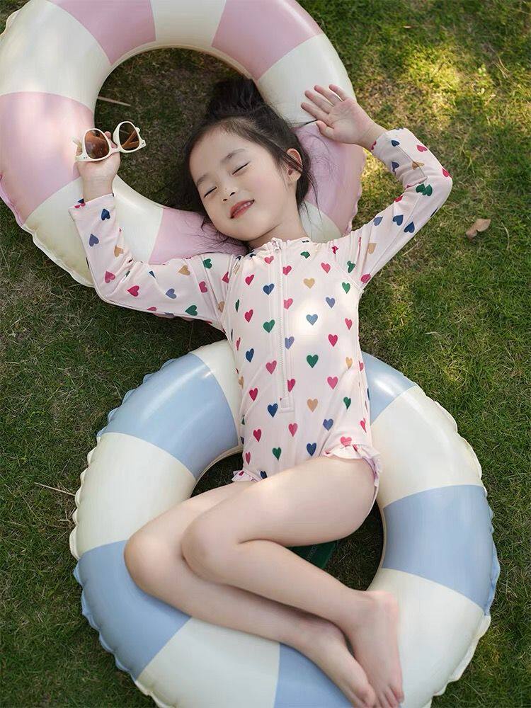 小仙女防晒夏季泳衣小童2025新款女孩吸水泳装配套时髦暑假小朋友