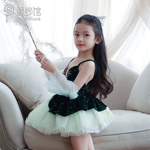 pureshare女童连衣裙艾莎安娜