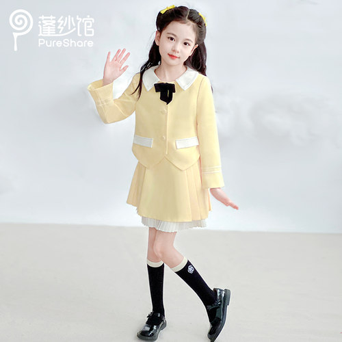 pureshare蓬纱馆女童套装学院风