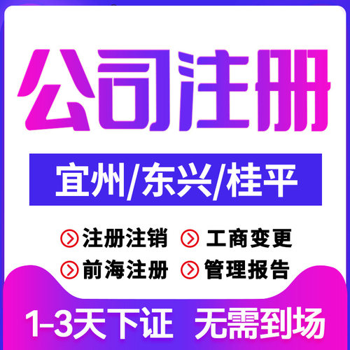 宜州公司注册东兴桂平代理记账注销变更个体户注销营业执照代办理