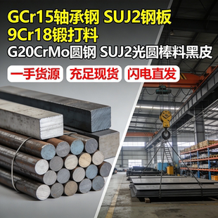 GCr15轴承钢 SUJ2钢板 9Cr18锻打料 G20CrMo圆钢SUJ2光圆棒料黑皮