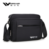 威尔伦横款 牛津布斜挎包男包单肩包男士 帆布包背包斜跨休闲小包包