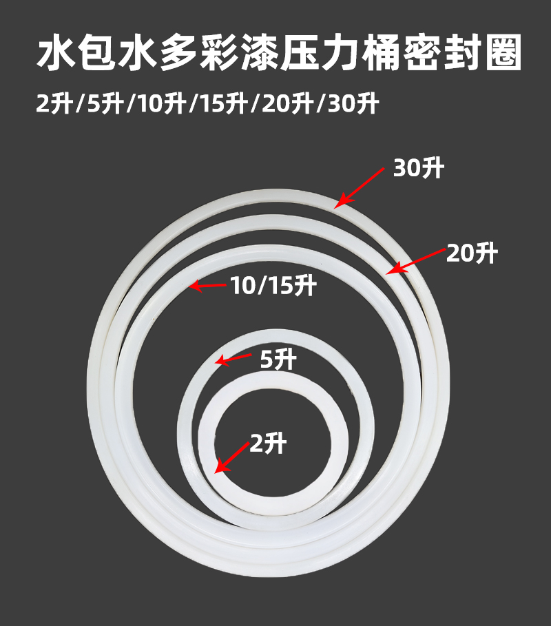 2升5升10升15升20升30升水包水多彩漆压力桶密封圈硅胶垫片包邮 五金/工具 密封件 原图主图