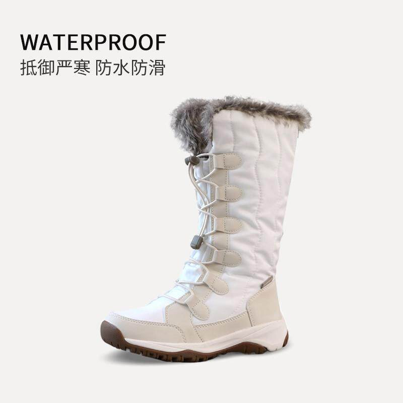 冬季轻便时尚防水防滑防寒雪地靴保暖女士白色长白山哈尔滨东北