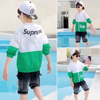 Солнцезащитный крем для мальчиков, летняя тонкая одежда для защиты от солнца, дышащая детская куртка, ветровка, 2022, в корейском стиле, новая коллекция, подходит для подростков